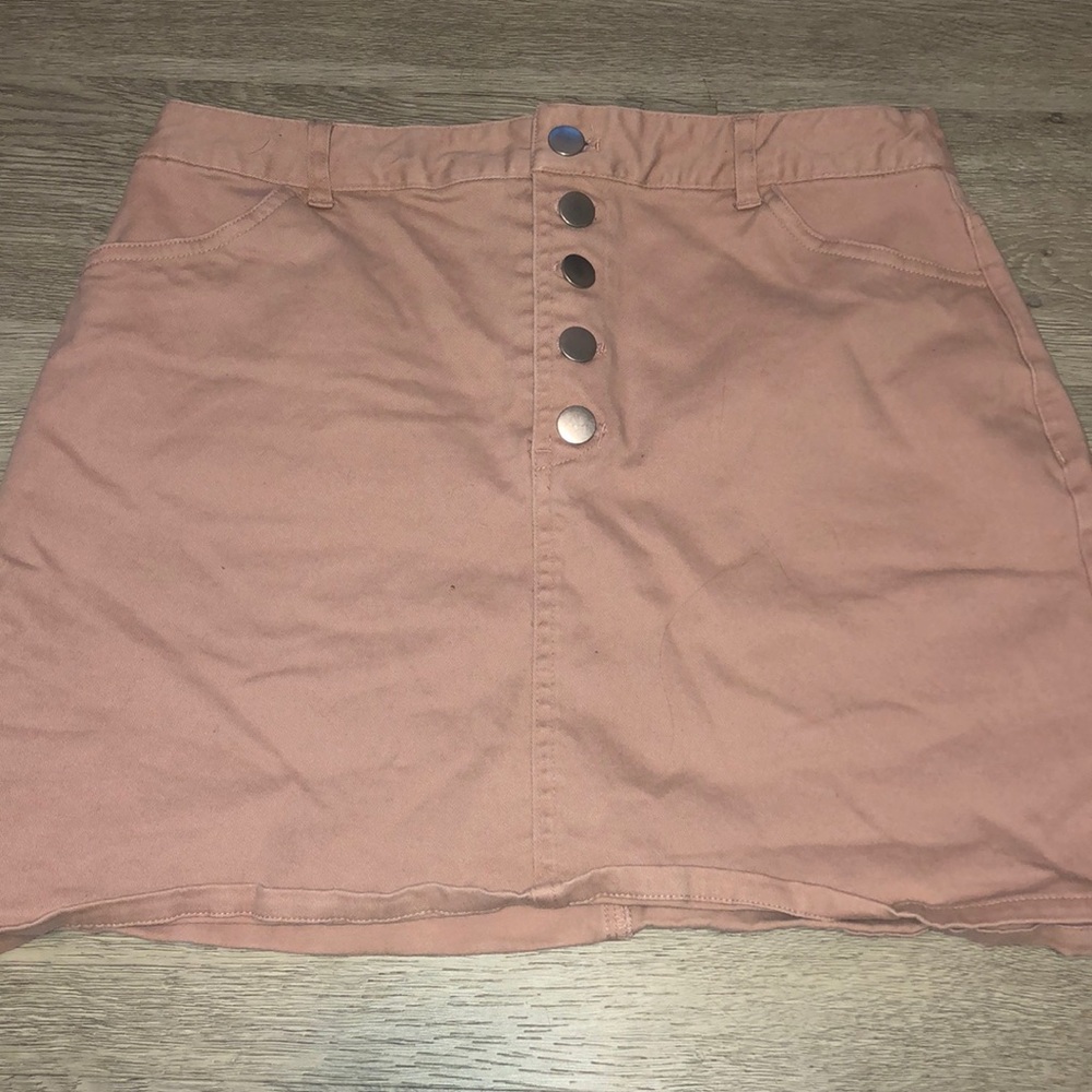 Pink jean skirt